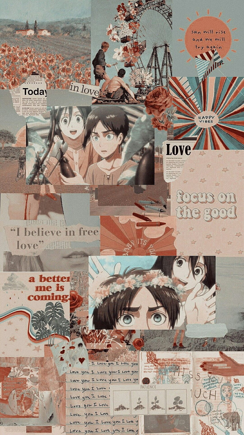 Attack On Titan Aesthetic Anime Collage Aesthetic HD phone wallpaper   Pxfuel
