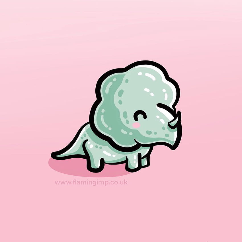 Amazon.com: Children's Wall Decals - Cartoon Baby Blue Dinosaur - 12 inch  Removable Graphic : Tools & Home Improvement