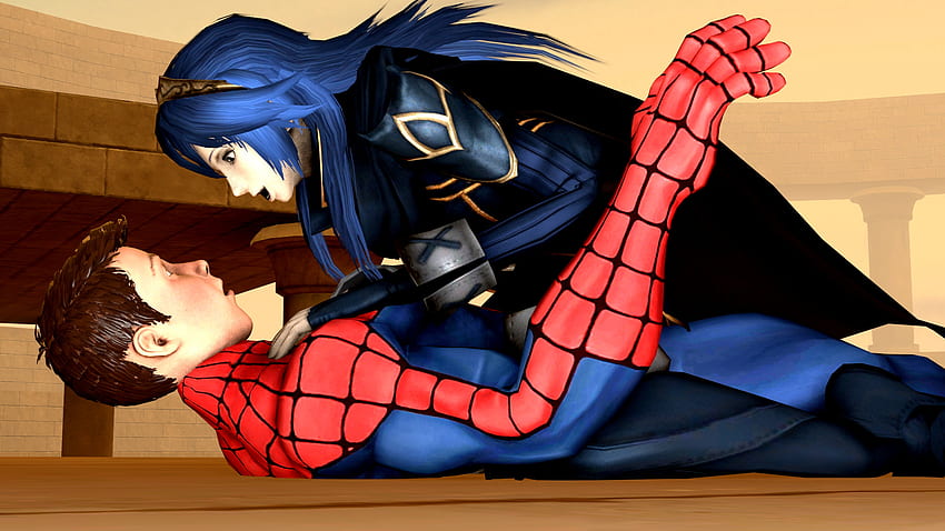 ... Lucina and Spider-Man: where are your going cutie? by kongzillarex619 HD wallpaper