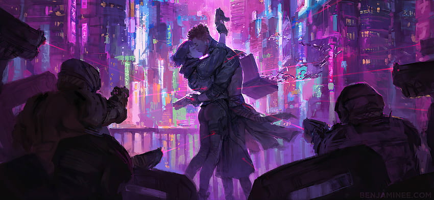 Cyberpunk Couple in Future Laptop Full , Games , , and Background ...