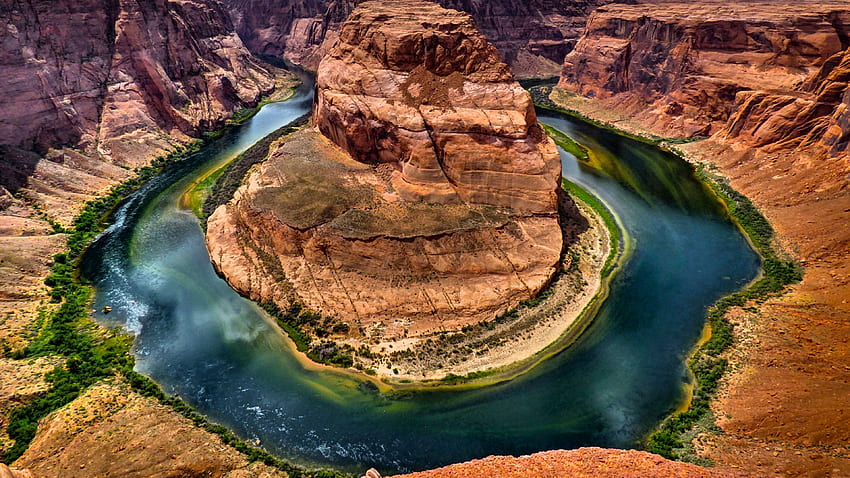 Horseshoe Bend, Grand Canyon 1, Arizona, grafi, manzara, Grand Canyon, ABD, güzel, Milli Park, manzara, geniş ekran, doğa, , Horseshoe Bend HD duvar kağıdı