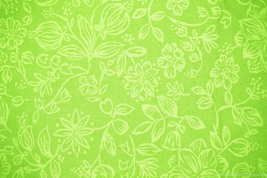 Tissu Vert Citron Avec Texture Motif Floral Haute Résolution. Arrière-plan Fond d'écran HD