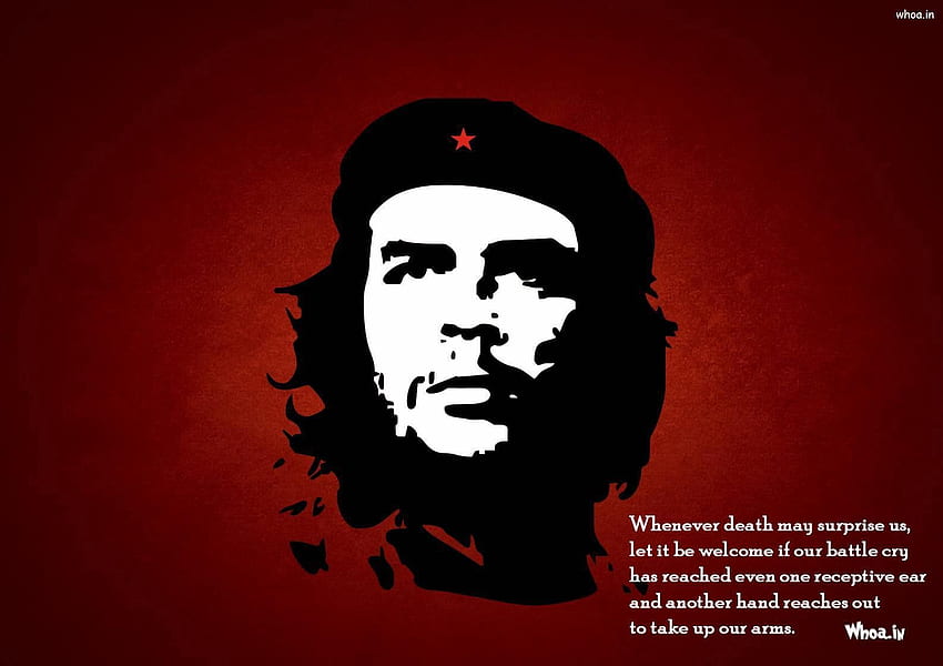 Faccia Che Guevara E Citazioni Con Rosso Sfondo HD
