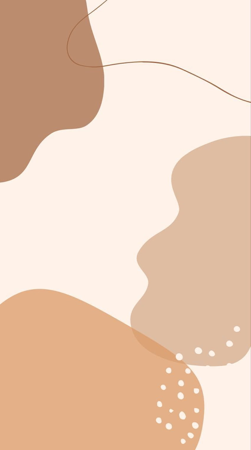 Beige estético. Diseño abstracto, iPhone estético, iPhone de color, Pastel beige fondo de pantalla del teléfono