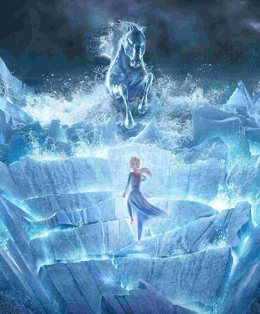 Frozen 2 Elsa Nokk Water Horse Water Spirit Puncak Kue yang Dapat Dimakan ABPID50663 di tahun 2020. Seni beku, Film disney beku, Semangat air wallpaper ponsel HD