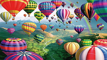 Cartoon hot air balloon HD wallpapers | Pxfuel