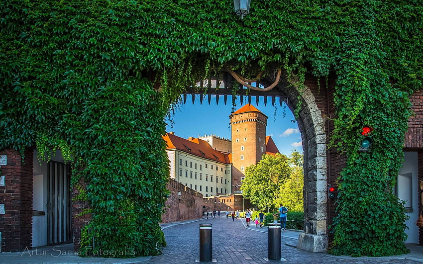 Castelo Wawel, Cracóvia, Polônia, Cracóvia, castelo, Polônia, portão papel de parede HD