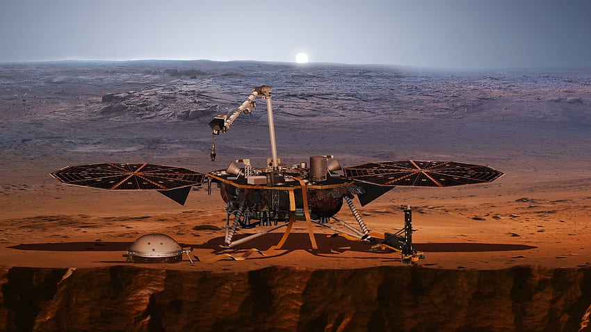 Die NASA zeichnet Beben auf, was darauf hinweist, dass der Mars seismisch aktiv ist, Marsoberfläche HD-Hintergrundbild