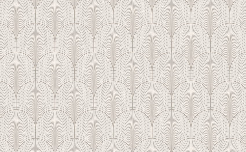 오프 화이트 베이지 아트 데코 분수 모티프 패턴 벽. 마이애미 데코 HD 월페이퍼