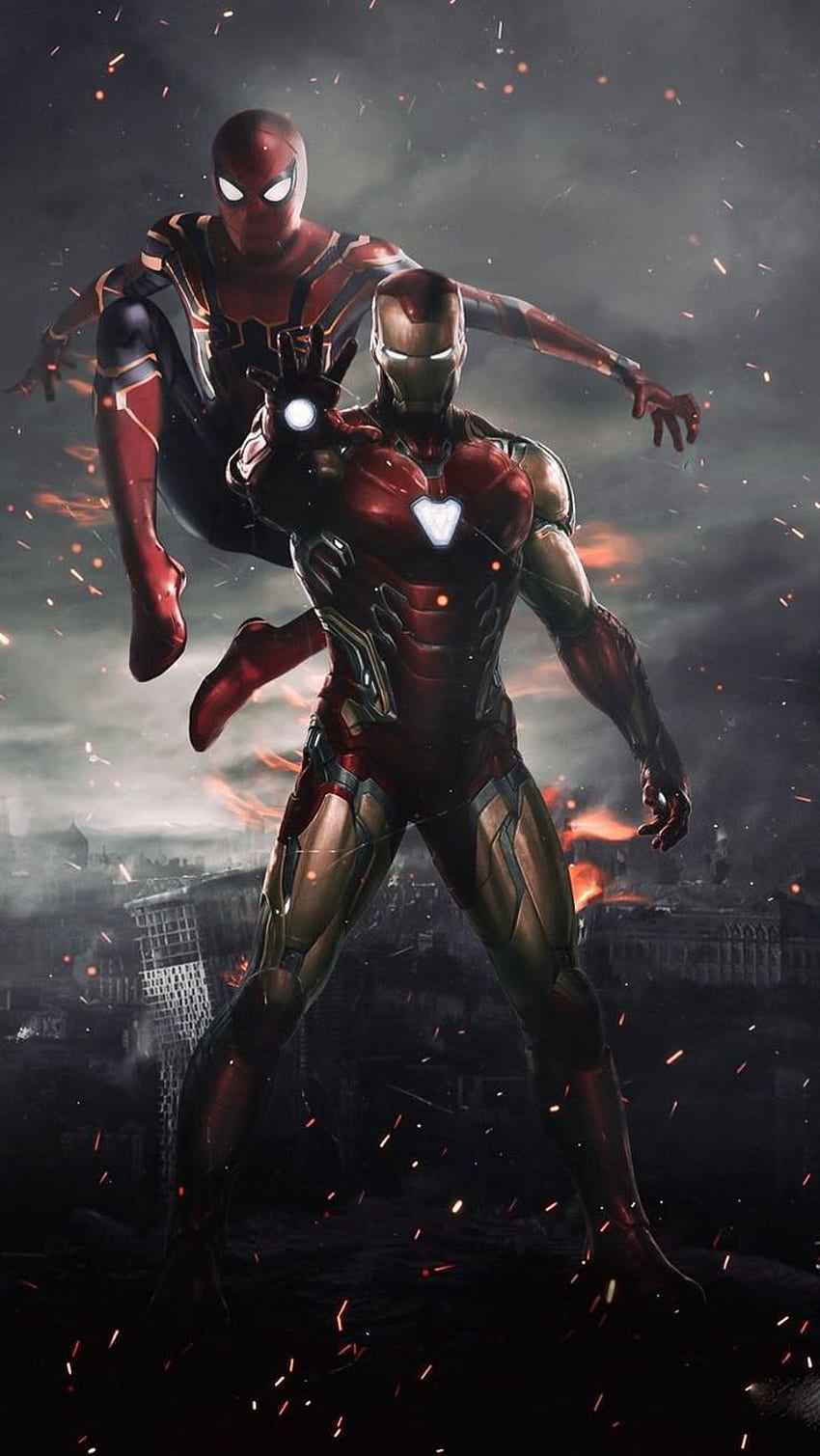 Homem-Aranha e Homem de Ferro - Papel de parede de celular HD