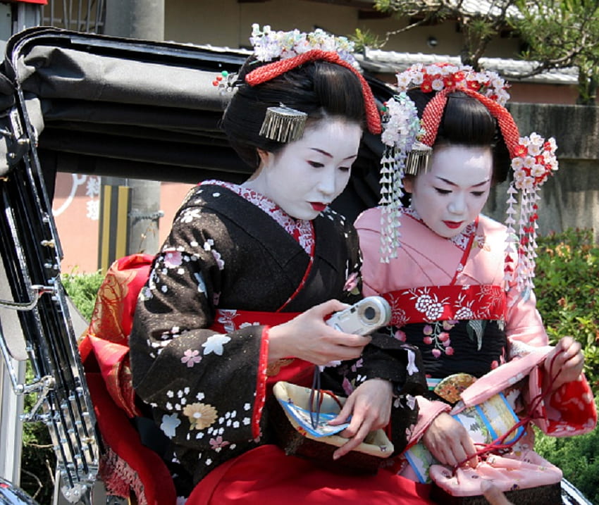 Japanische Schönheiten, Geisha, Kyoto, Mädchen, Japan HD-Hintergrundbild