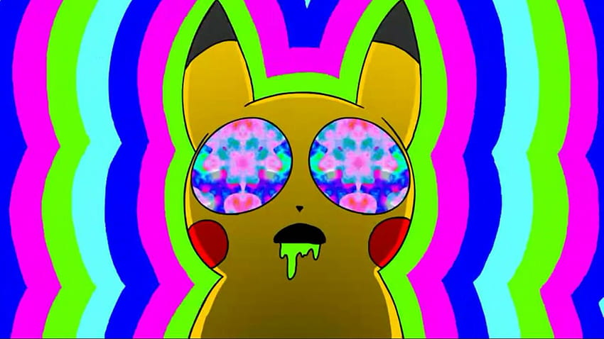Pikachu On Acid - Oeuvre d'art, dessin animé LSD Fond d'écran HD