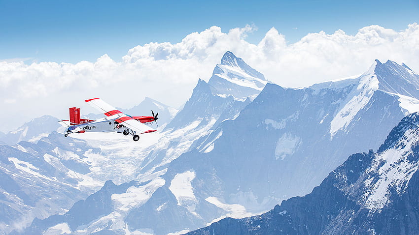 Região de Jungfrau, vôo de Matterhorn e Mont Blanc, Jungfraujoch papel de parede HD