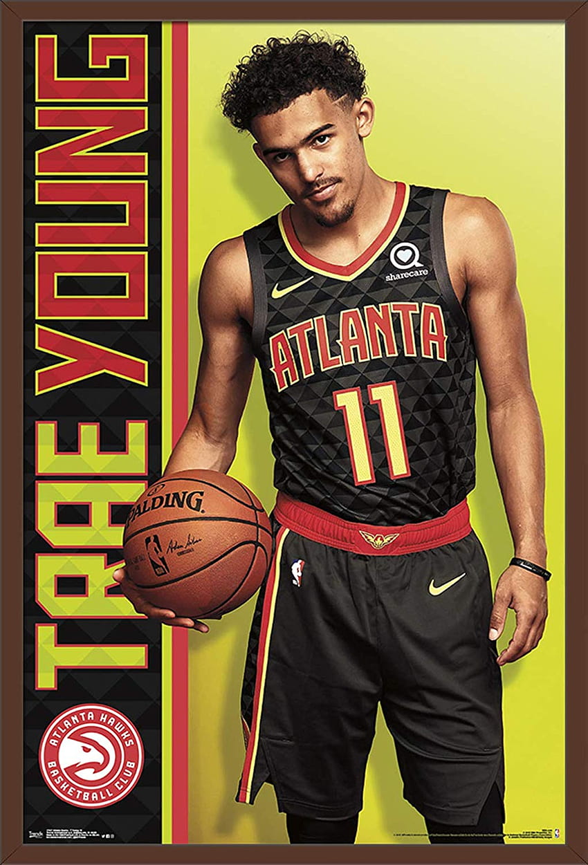 Trends International NBA Atlanta Hawks - Poster Dinding Trae Young, 22,375 x 34, Multi wallpaper ponsel HD
