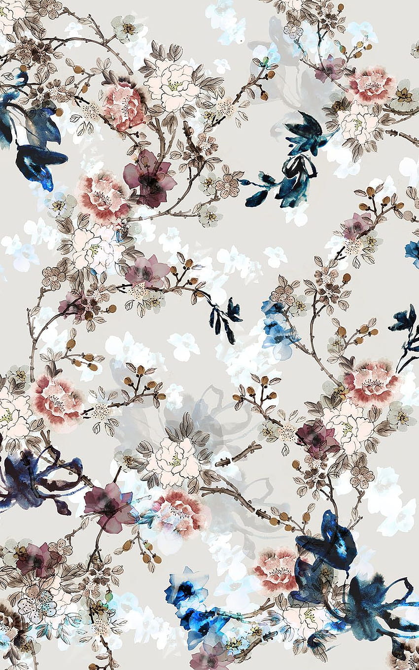 Chinoiserie Chic Contest. Flower Background , IPhone Vintage, Vintage Flowers HD phone wallpaper