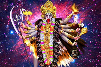 KALI MAA KAALI Mata - POSTER (Golden Effect Glossy Paper) (11..5) - $4. ...