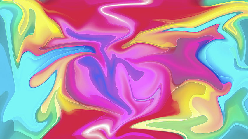 Rosa rojo cian formas abstractas Trippy [] - 40 - Arc fondo de pantalla