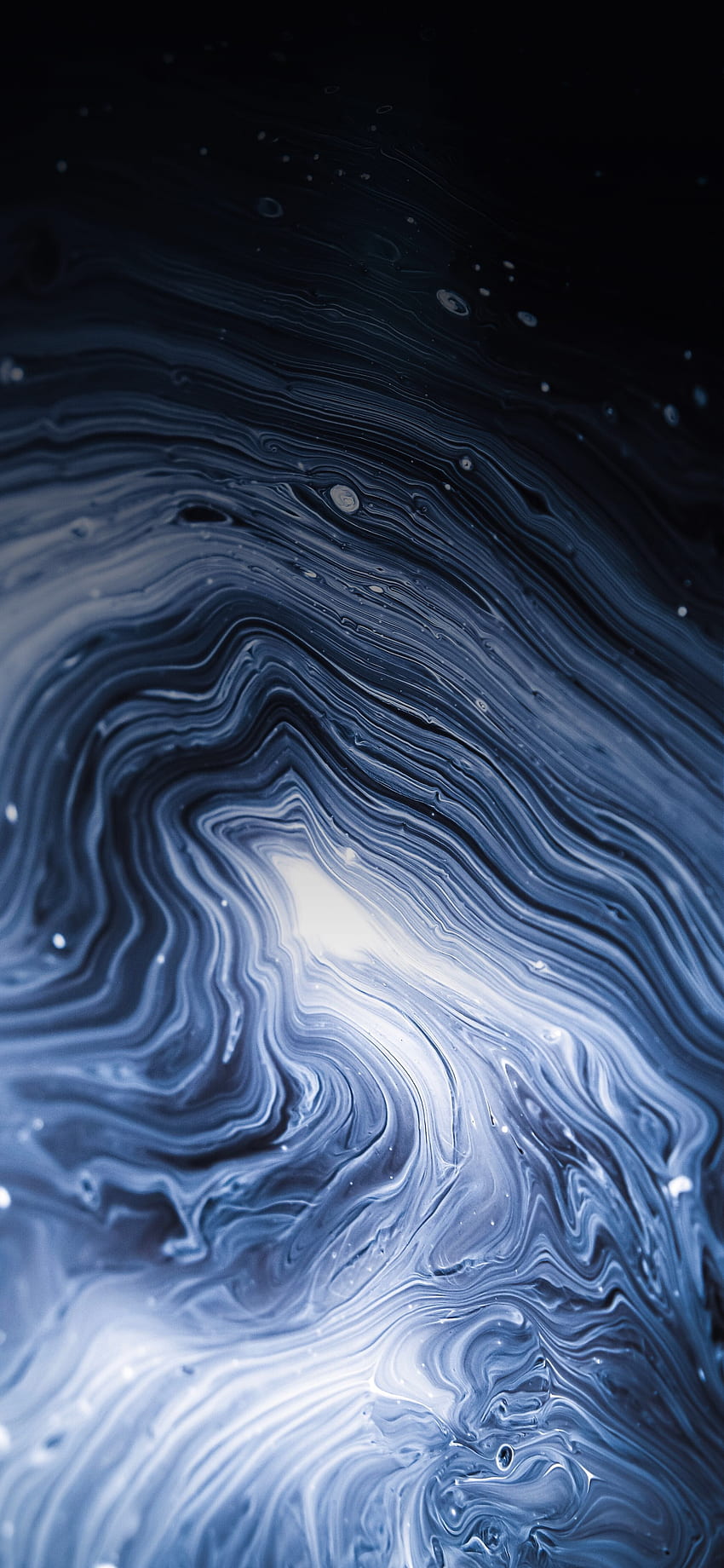 Płynna konsystencja, wzór. Wygląda jak pływająca galaktyka. Farba akrylowa Tapeta na telefon HD