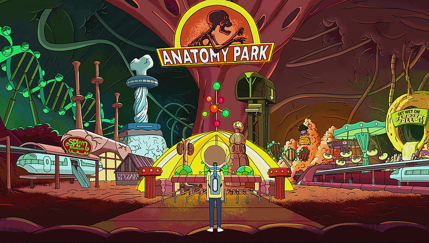 Parque de anatomía (episodio). Rick y Morty, garaje de Rick y Morty fondo de pantalla