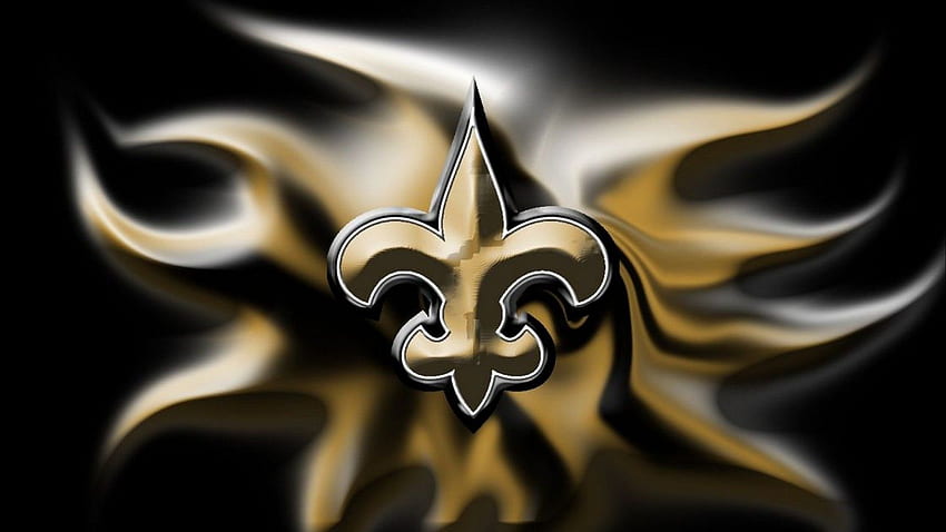 New Orleans Saints NFL Tło. Piłka nożna NFL 2020. Święci z Nowego Orleanu, logo świętych z Nowego Orleanu, piłka nożna świętych z Nowego Orleanu Tapeta HD