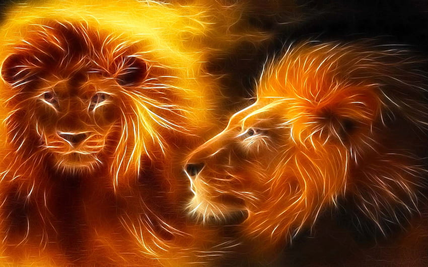 Lion, Abstract, Art, , Android - Masai Lion - HD wallpaper