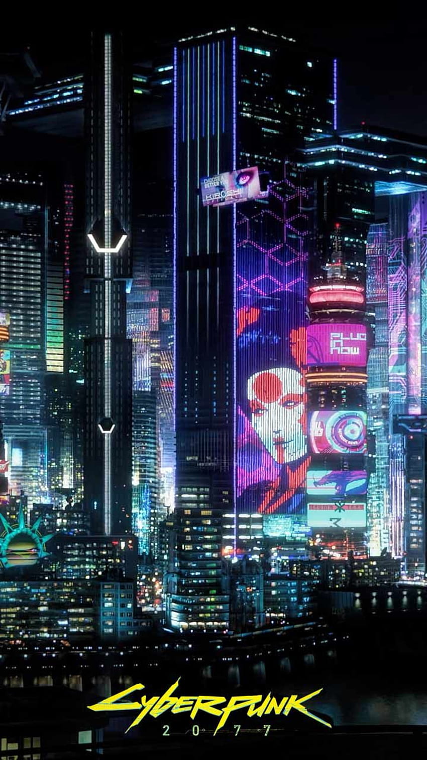 Plano de fundo do telefone Cyberpunk 2077 Cartaz da arte do logotipo do jogo da cidade noturna no iPhone android. Cidade Cyberpunk, Estética Cyberpunk, Arte Cyberpunk, Cyber ​​Pink Papel de parede de celular HD