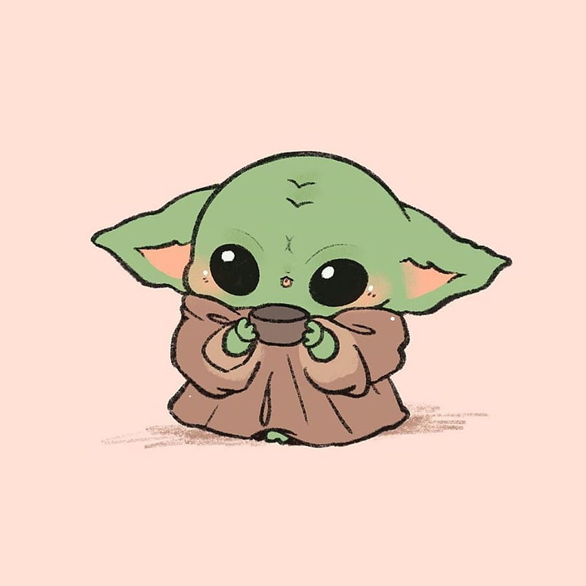 Baby Yoda Chibi Fan Art. Yoda, Baby Yoda Cartoon HD phone wallpaper