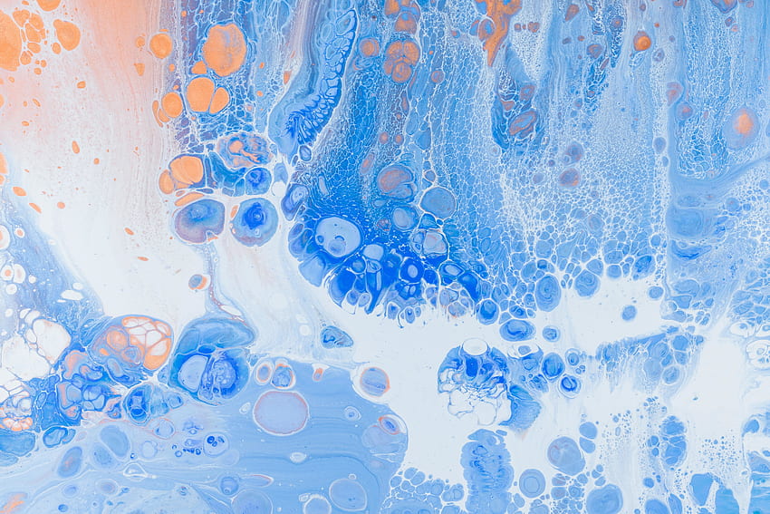 Blue, abstraction, acrylic art HD wallpaper