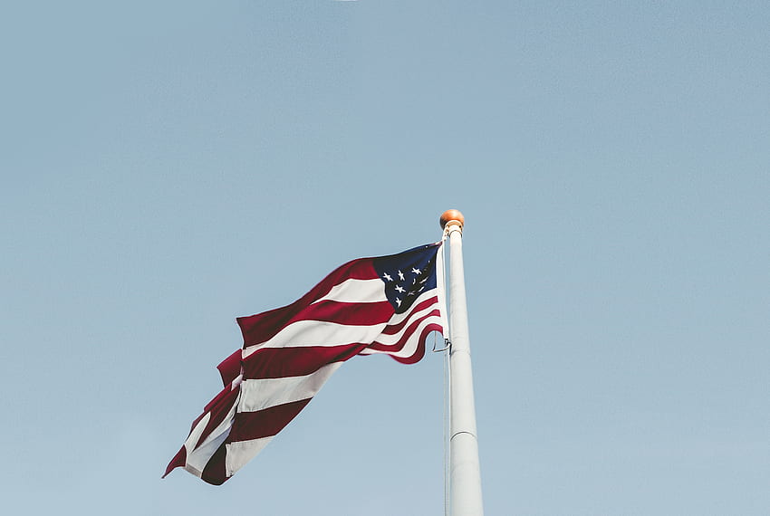 flagpole , background, American Flag Sky HD wallpaper