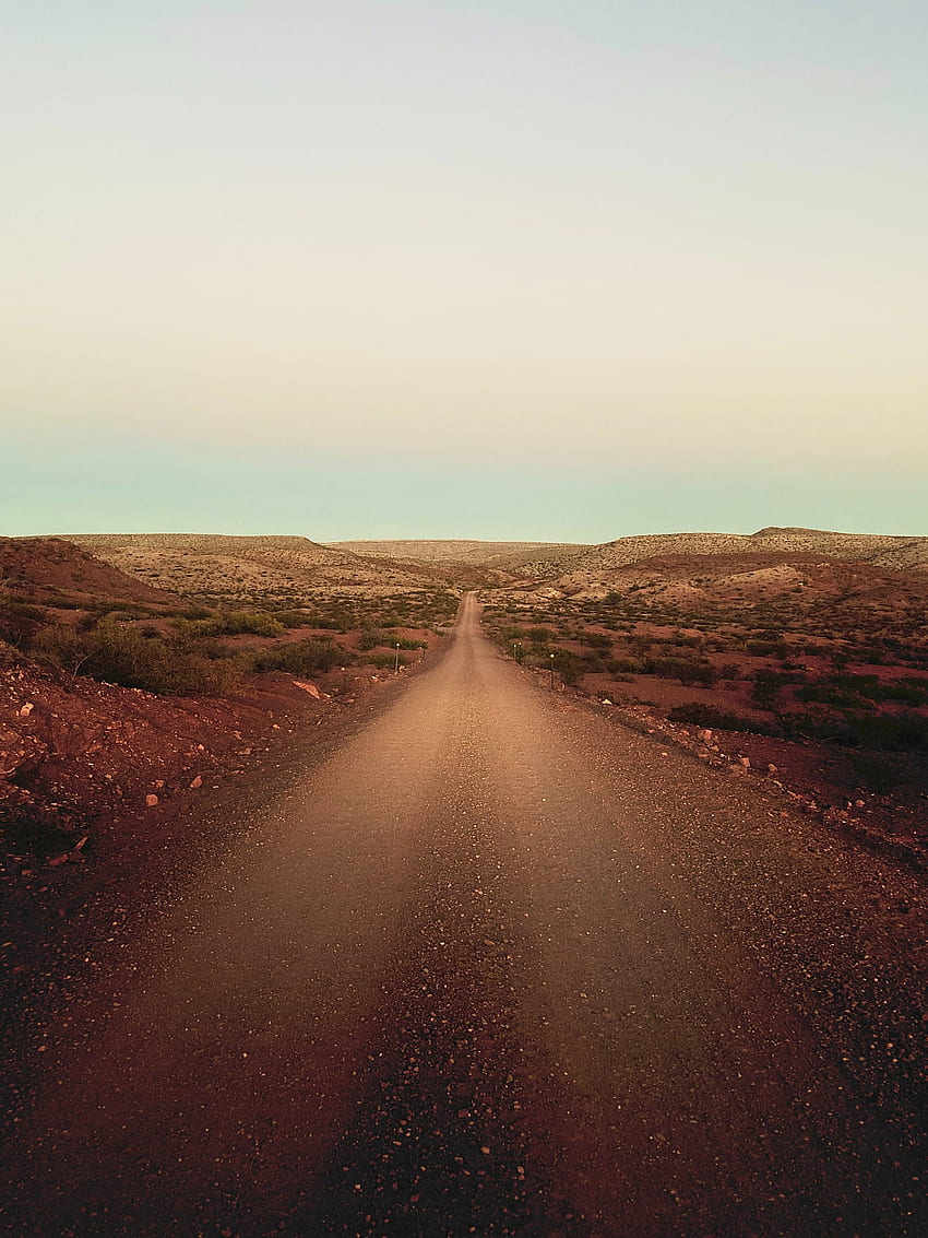 경치, 자연, 사막, 도로, 언덕 HD 전화 배경 화면