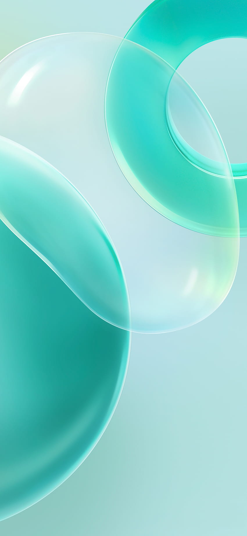Huawei Nova 8 Pro , Bubble, Circle, White background, Teal, Green, Abstract HD phone wallpaper