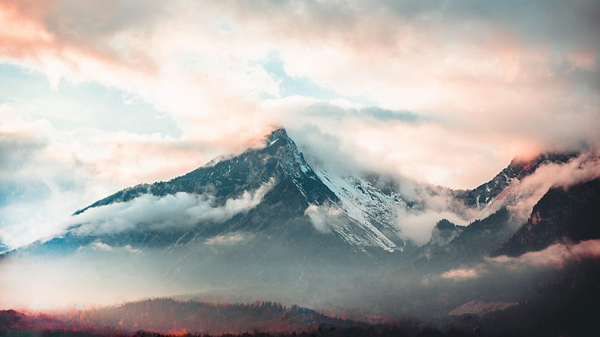 Mountain, fog, peak, clouds, aerial, Mountain Clouds HD wallpaper | Pxfuel