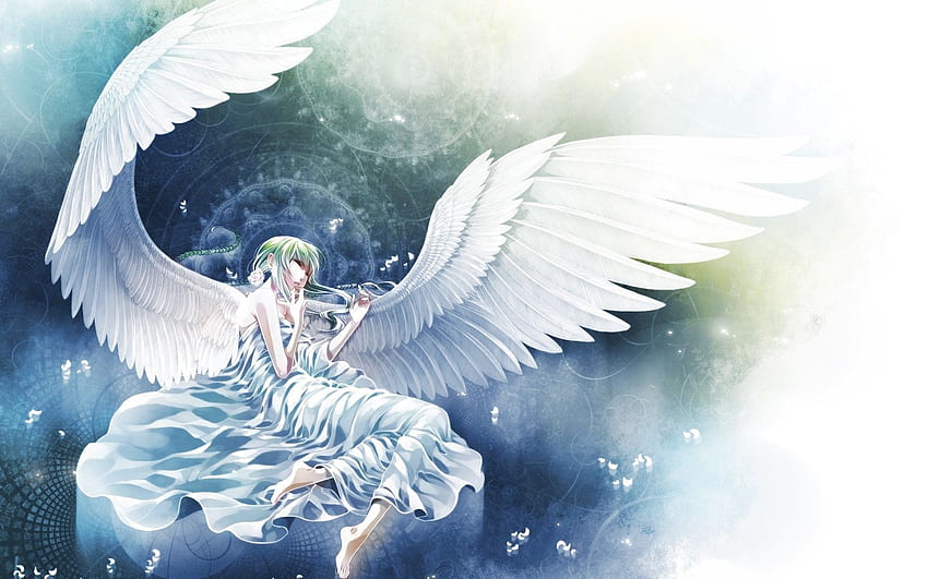 6 anjos de anime, anjo de anime triste papel de parede HD