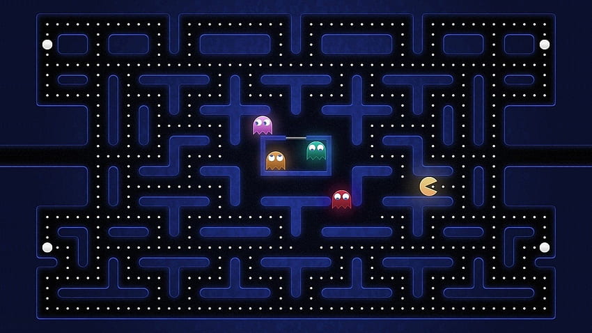 Pac Man и фон, готин Pacman HD тапет