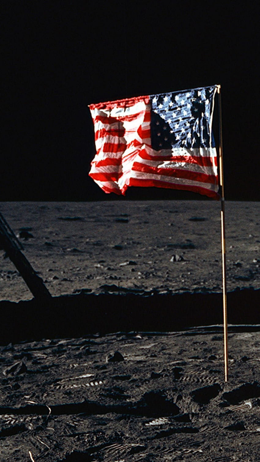 Bendera nasional AS di iphone bulan, American Flag Cool wallpaper ponsel HD