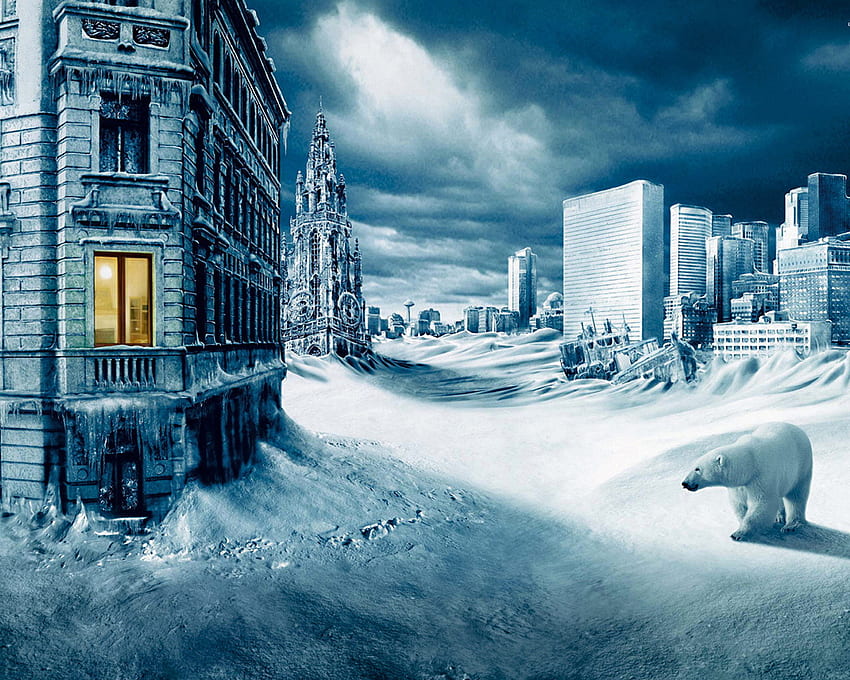 Die Katze: Apokalyptische Zerstörung, Winterapokalypse HD-Hintergrundbild