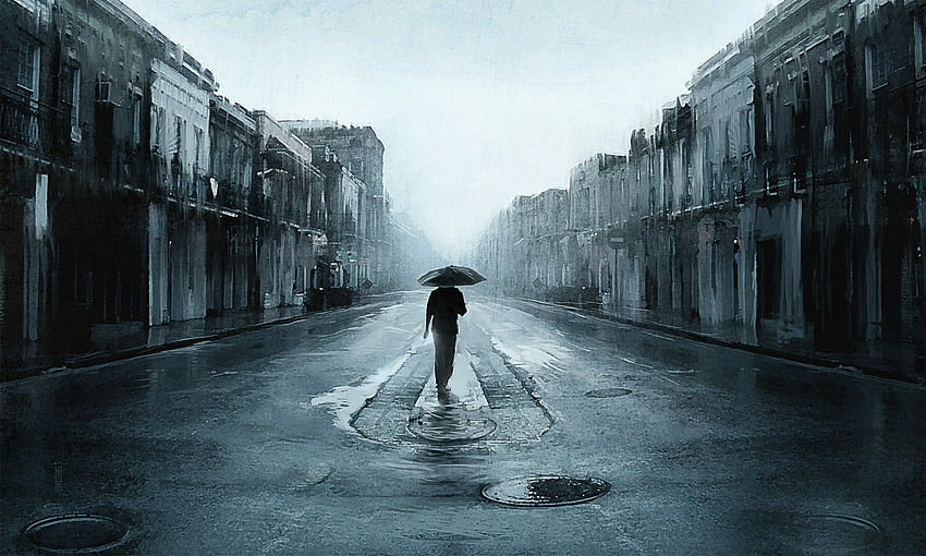 Depresión, estado de ánimo triste, tristeza, a la gente oscura le encanta  la lluvia. Todo, Lluvia 3D fondo de pantalla | Pxfuel