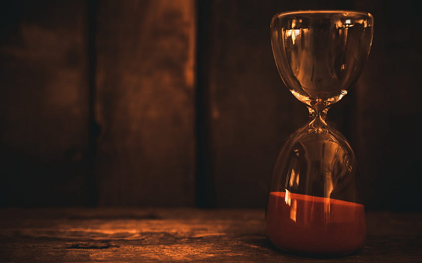 hourglass, evening, time, old clock, time concepts, glass clock HD wallpaper