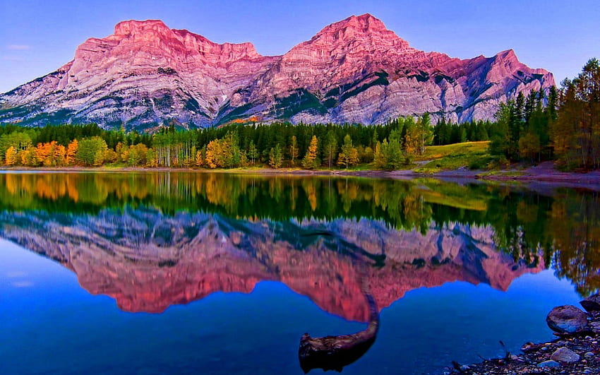 ภูเขา ธรรมชาติ ภูมิทัศน์ เมฆ ทะเลสาบ ต้นไม้ สะท้อน แม่น้ำ หิน , , อัลตร้า / และพื้นหลังมือถือ ภูมิทัศน์ธรรมชาติที่มีสีสัน วอลล์เปเปอร์ HD