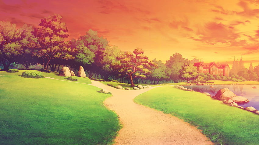 Game cg landscape scenic shinsei ni shite okasubekarazu tree, Naruto Scenery  HD wallpaper | Pxfuel