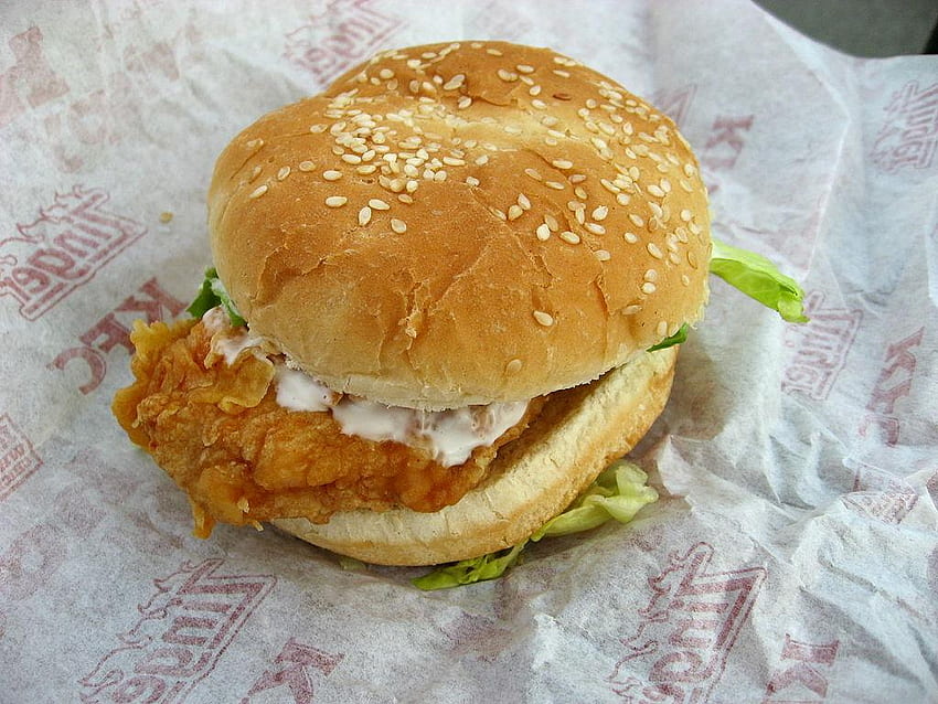 Chicken Zinger Burger Recipe HD wallpaper