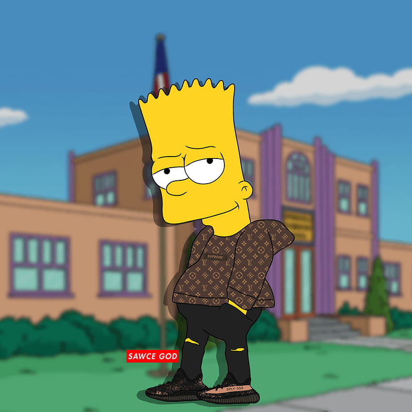BAPE Bart Simpson, Dope Simpson fondo de pantalla del teléfono