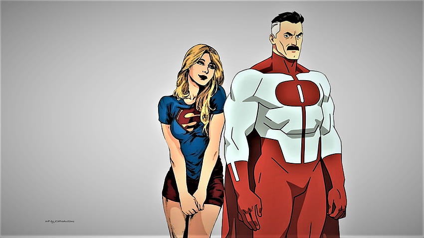 Supergirl In Love, 슈퍼걸, 넥서스, 옴니맨, 크러시, 팬 아트, dc comics, backgrounds, , cartoons, 1920x1080 전용, kara danvers, 애니메이션, 노트북 HD 월페이퍼