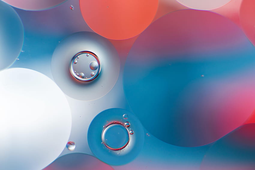 Abstrakt, Wasser, Blasen, rund, Farbverlauf HD-Hintergrundbild