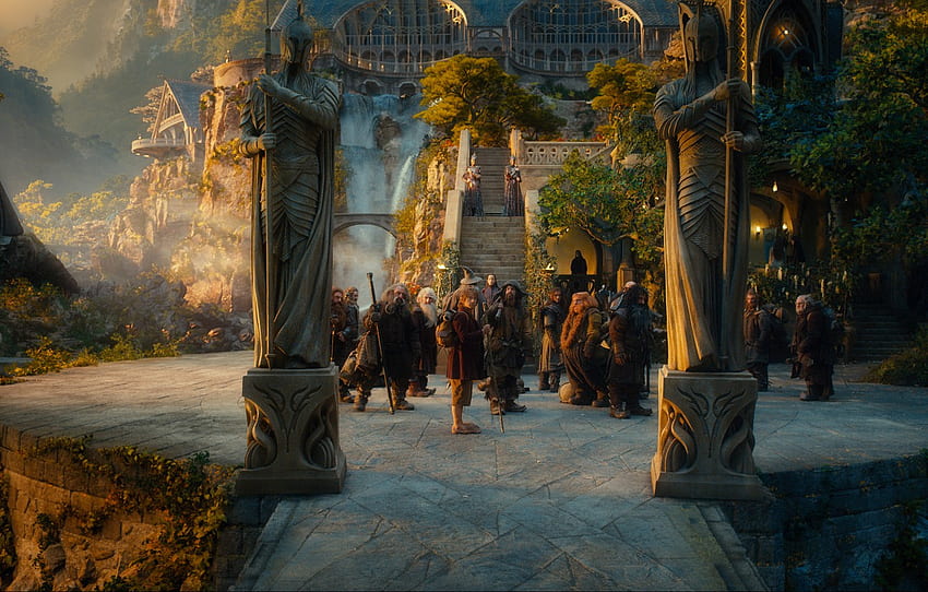 Dwarves, Stage, Statues, Rivendell - - , Imladris HD wallpaper