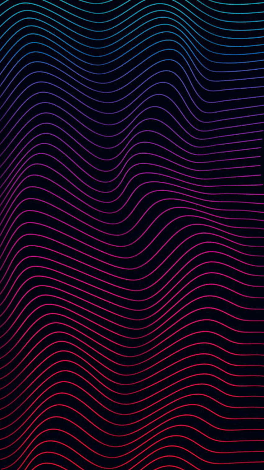 : pink and green wave , hop, waves, abstract, simple HD phone wallpaper