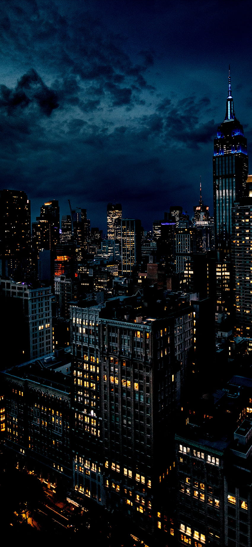 Gotham City (): Latar belakang AMOLED, Gotham City Skyline wallpaper ponsel HD