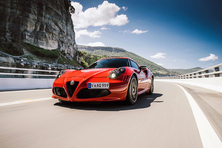 รถยนต์, Alfa Romeo, มุมมองด้านหน้า, Au-Spec, 4C วอลล์เปเปอร์ HD