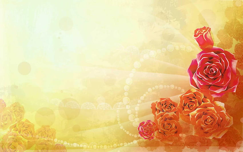 Rose chinoise, roses, conception de perles, bouton de rose, chinois, fleurs Fond d'écran HD