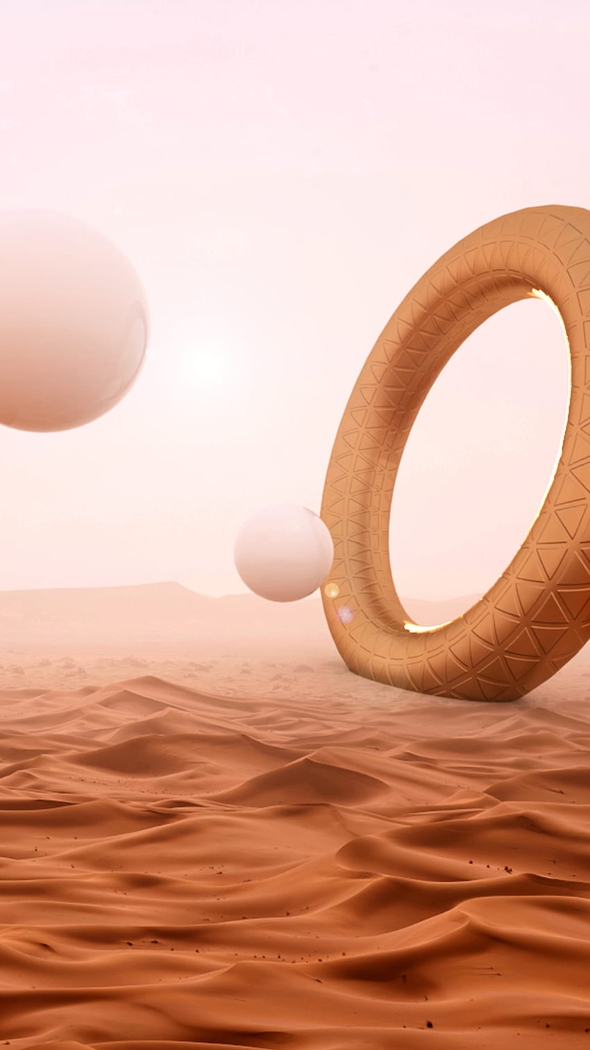 SU 01, Surealismus, Ring, Wüste HD-Handy-Hintergrundbild
